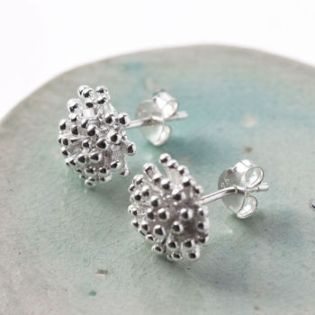 Sterling Silver Cluster Stud Earrings, 5 of 10