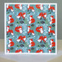 Set Of Five Greeting Cards With Fox Pattern, thumbnail 1 of 2