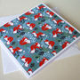 Set Of Five Greeting Cards With Fox Pattern, thumbnail 2 of 2