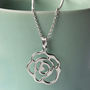 Sterling Silver Rose Necklace, thumbnail 3 of 6