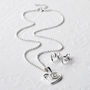 Sterling Silver Delicate Spiral Heart Necklace, thumbnail 3 of 5
