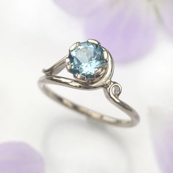 Aquamarine Ring In 18ct Gold By Lilia Nash Jewellery ...