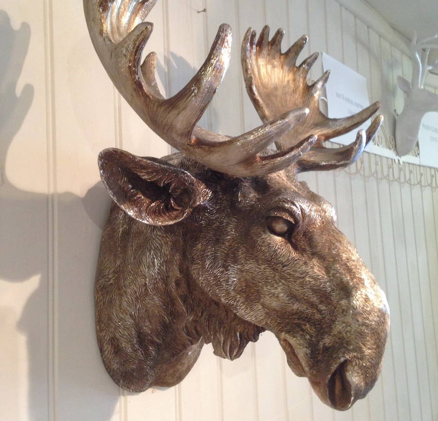 toy moose head wall mount