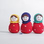 Knitted Russian Doll With The Rattle, thumbnail 1 of 5