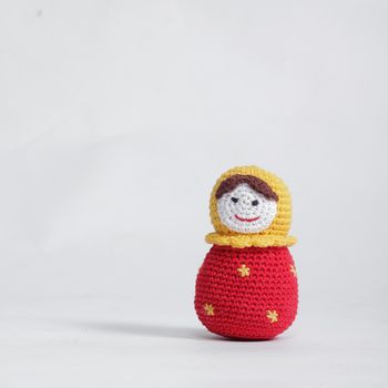 Knitted Russian Doll With The Rattle, 2 of 5