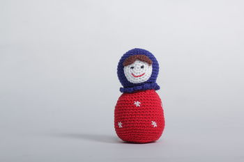 Knitted Russian Doll With The Rattle, 3 of 5