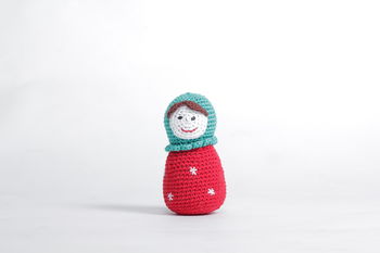 Knitted Russian Doll With The Rattle, 4 of 5