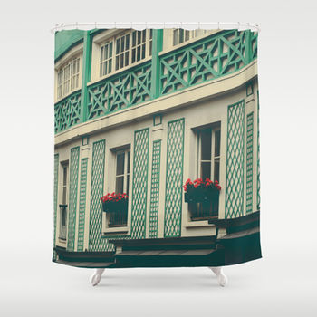 Green Paris Shower Curtain, 2 of 4