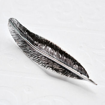 Sterling Silver Feather Brooch, 3 of 5