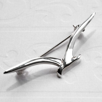 Sterling Silver Seagull Brooch, 3 of 5