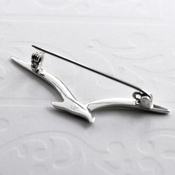 Sterling Silver Seagull Brooch, 4 of 5