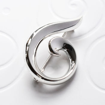 Sterling Silver Spiral Brooch, 2 of 5