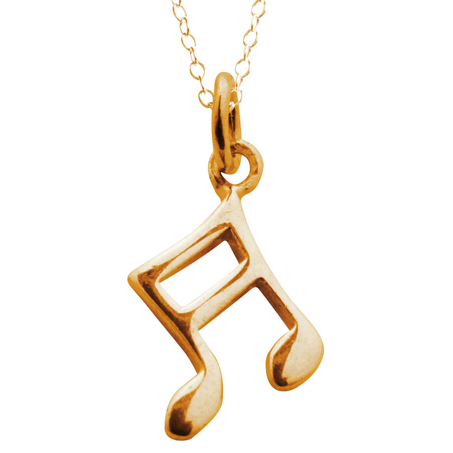 gold music note necklace by lily charmed