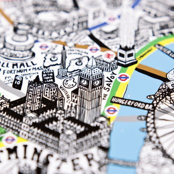 Hand Drawn Map Of London Print, 7 of 12