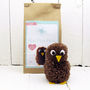 Pom Pom Pets Craft Kit Brown Owl, thumbnail 1 of 3