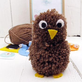 Pom Pom Pets Craft Kit Brown Owl, 3 of 3