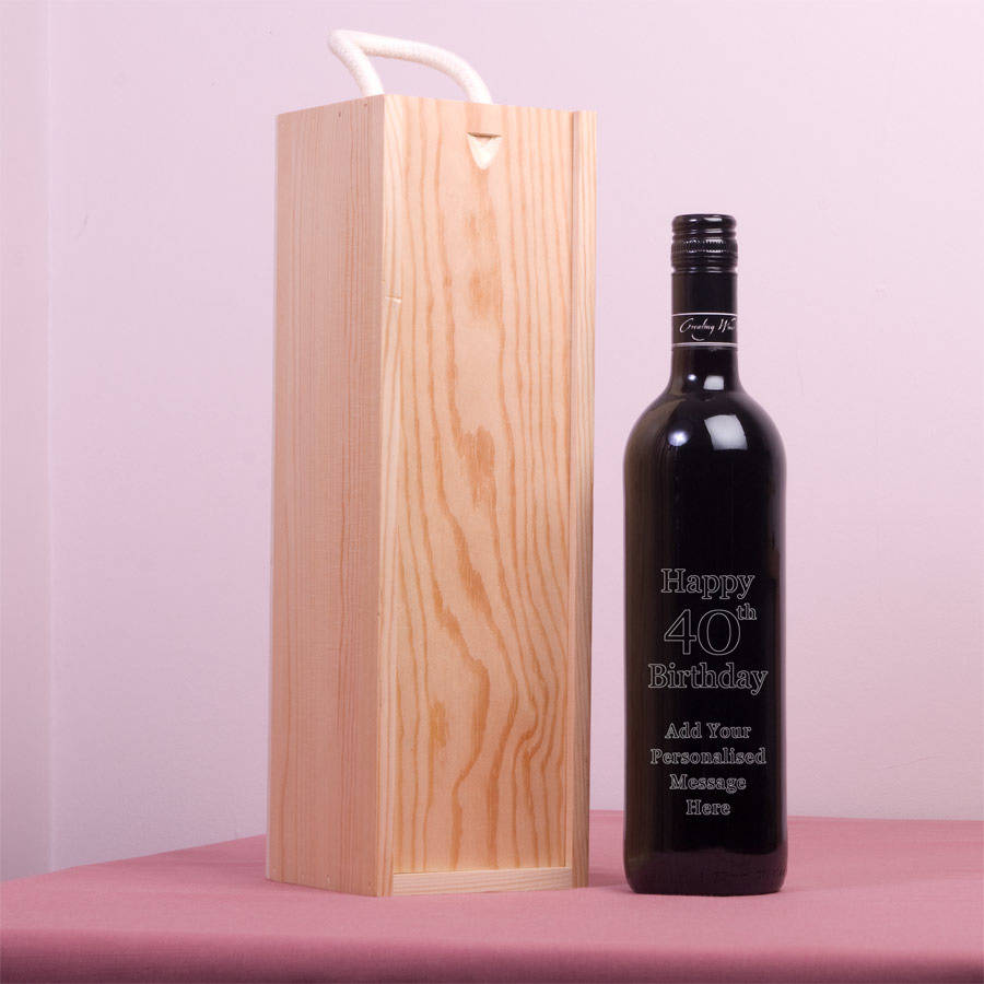 Personalised Engraved 60th Birthday Red Wine Gift By Gifts