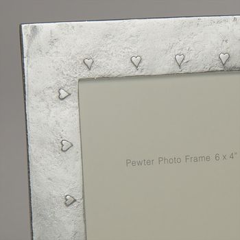 Hearts Cast Pewter Photo Frame, 4 of 8