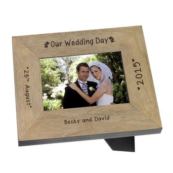 Wedding Day' Personalised Photo Frame, 2 of 2