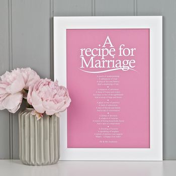 Recipe For Marriage Poem Print, 5 of 8