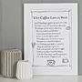 Personalised Coffee Print With Coffee Poem, thumbnail 7 of 7