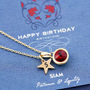 Happy Birthday Birthstone Gem Necklace On Gift Card, thumbnail 2 of 12