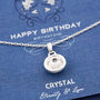 Happy Birthday Birthstone Gem Necklace On Gift Card, thumbnail 3 of 12