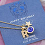 Happy Birthday Birthstone Gem Necklace On Gift Card, thumbnail 9 of 12