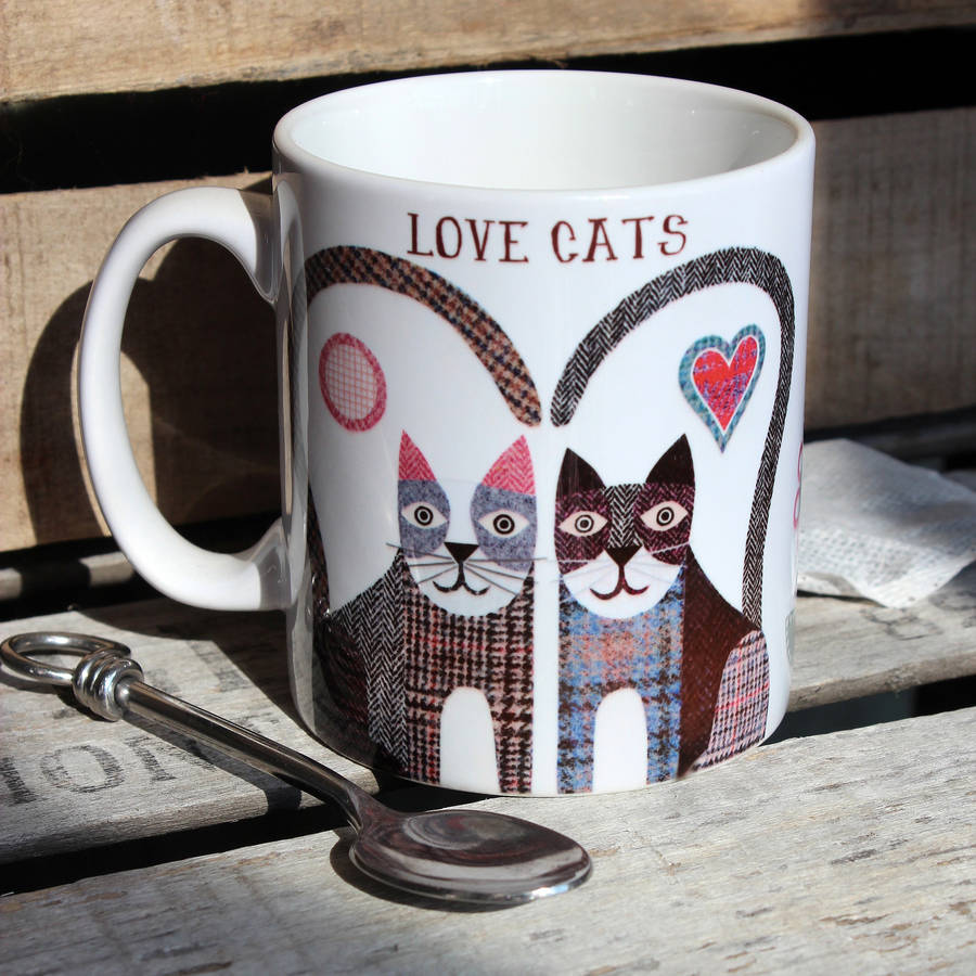 Love Cats Personalised Mug By Simon Hart