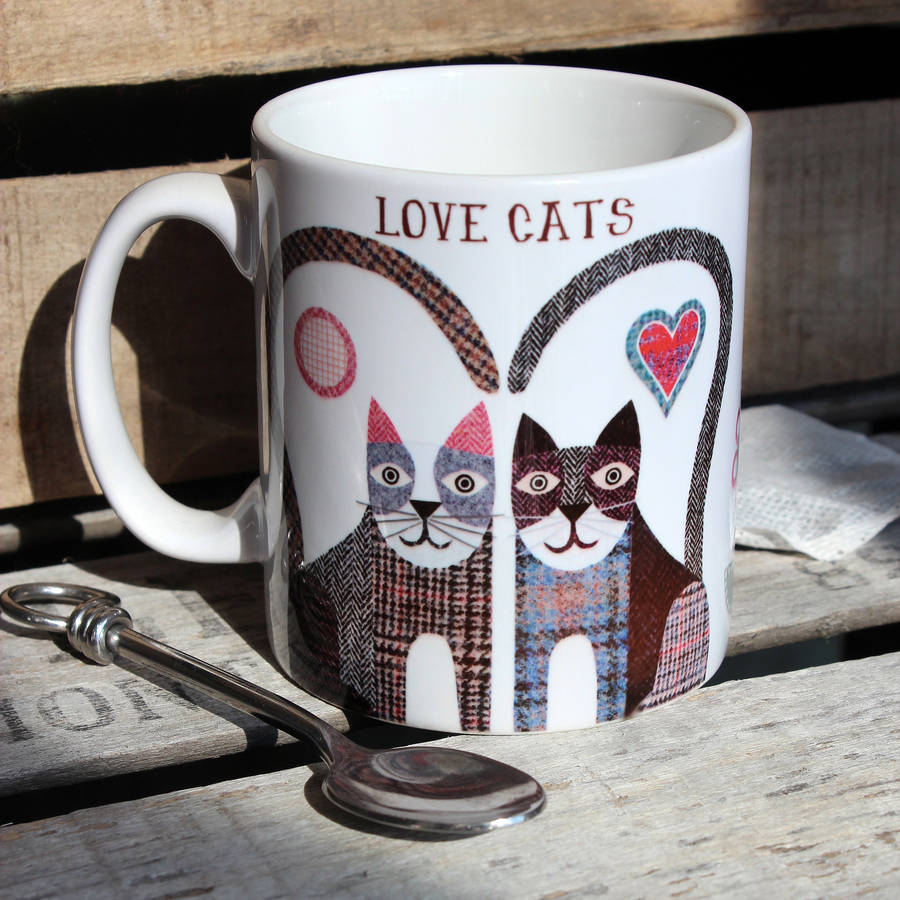 'love cats' personalised mug by simon hart | notonthehighstreet.com