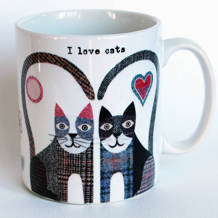 'love Cats' Personalised Mug By Simon Hart 