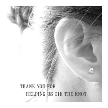 Thank You Bridesmaid Knot Earrings, 4 of 8