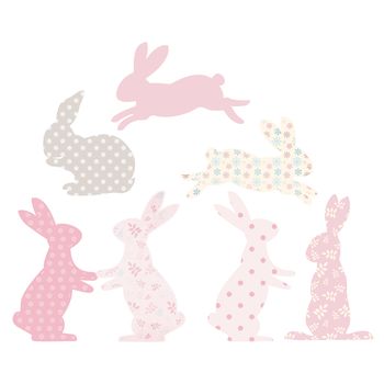 Rabbit Fabric Wall Stickers, 2 of 3