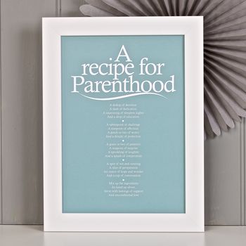 Personalised Parent Print With Parenthood Poem, 6 of 7