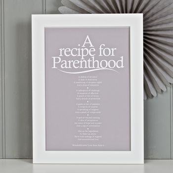 Personalised Parent Print With Parenthood Poem, 7 of 7