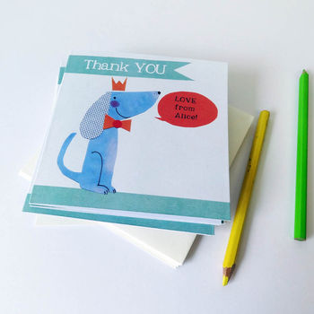 Personalised Pack Of Six Thank You Cards, 3 of 12