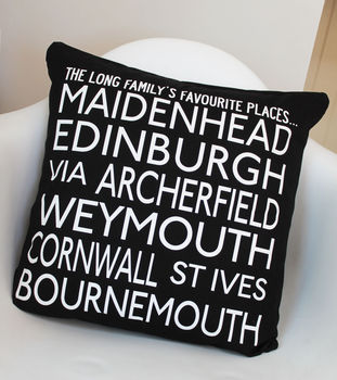 Personalised Destinations Canvas Cushion, 2 of 8