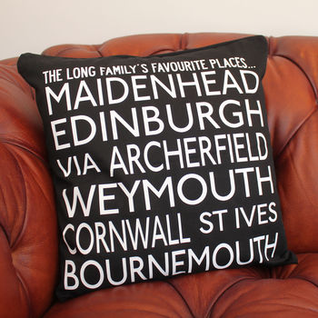 Personalised Destinations Canvas Cushion, 3 of 8