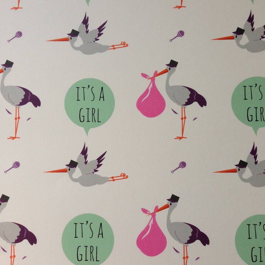 Baby Girl Wrapping Paper