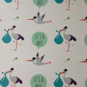 New Baby Boy Gift Wrap, 2 of 4