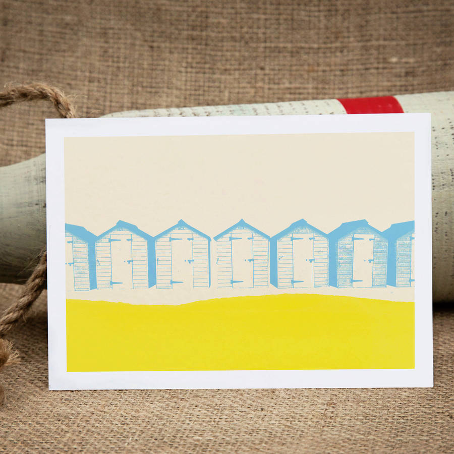 Beach Huts Card X2 Designs By So Close