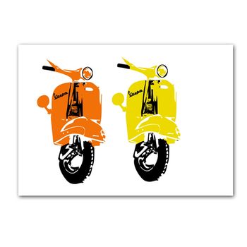 Two Vespa Scooters Print, 2 of 3