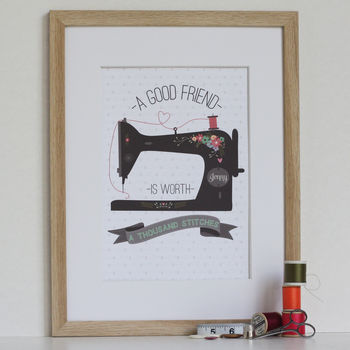 'Any Day Spent Sewing Is A Good Day' Personalised Print, 2 of 12