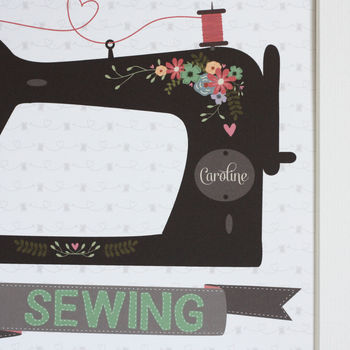 'Any Day Spent Sewing Is A Good Day' Personalised Print, 9 of 12