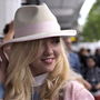Off White Trilby With Pastel Pink Ribbon, thumbnail 2 of 5