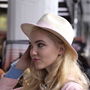Off White Trilby With Pastel Pink Ribbon, thumbnail 4 of 5