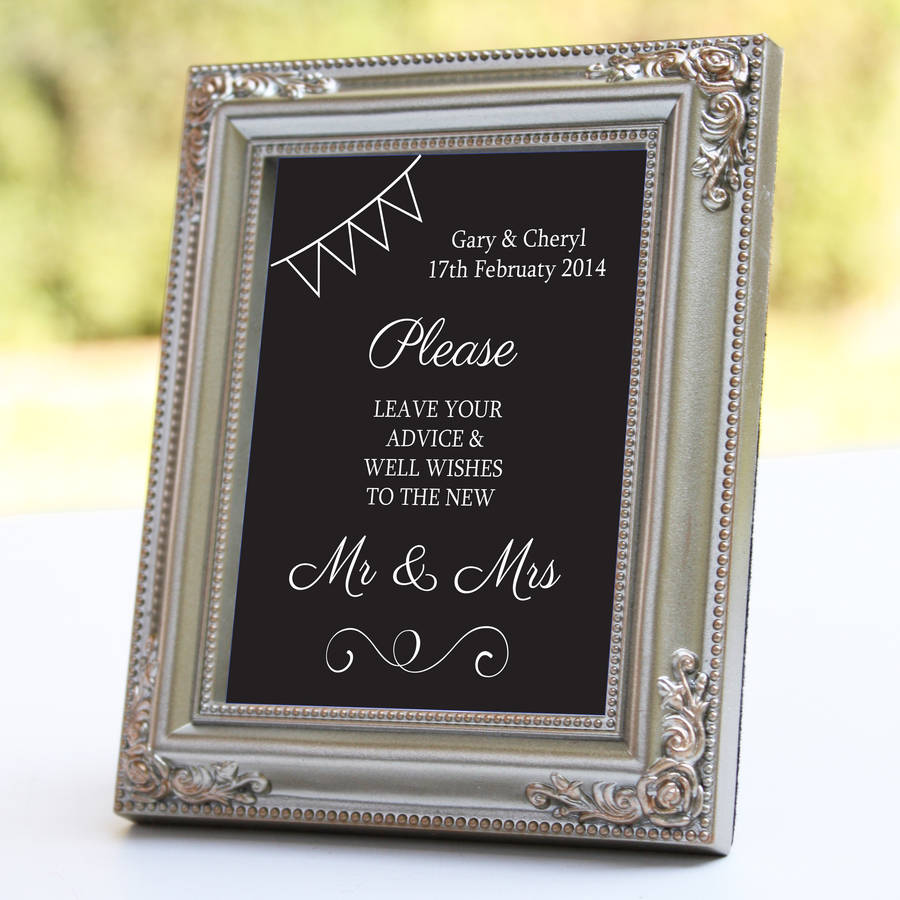 Personalised Guest Book Wedding Sign By Nutmeg Home & Gifts