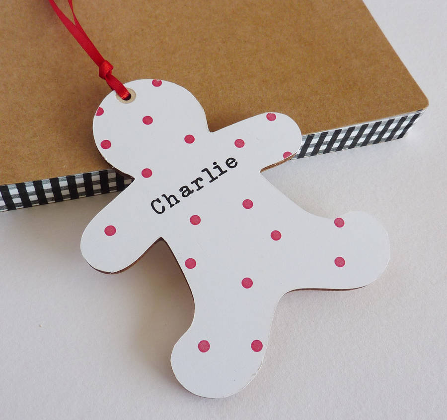 Christmas Gingerbread Man Decoration By Little Cherub Design