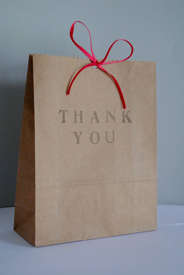 pack of five thank you gift bags  by creative and 
