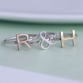 Personalised Letter Stacker Ring, 2 of 4